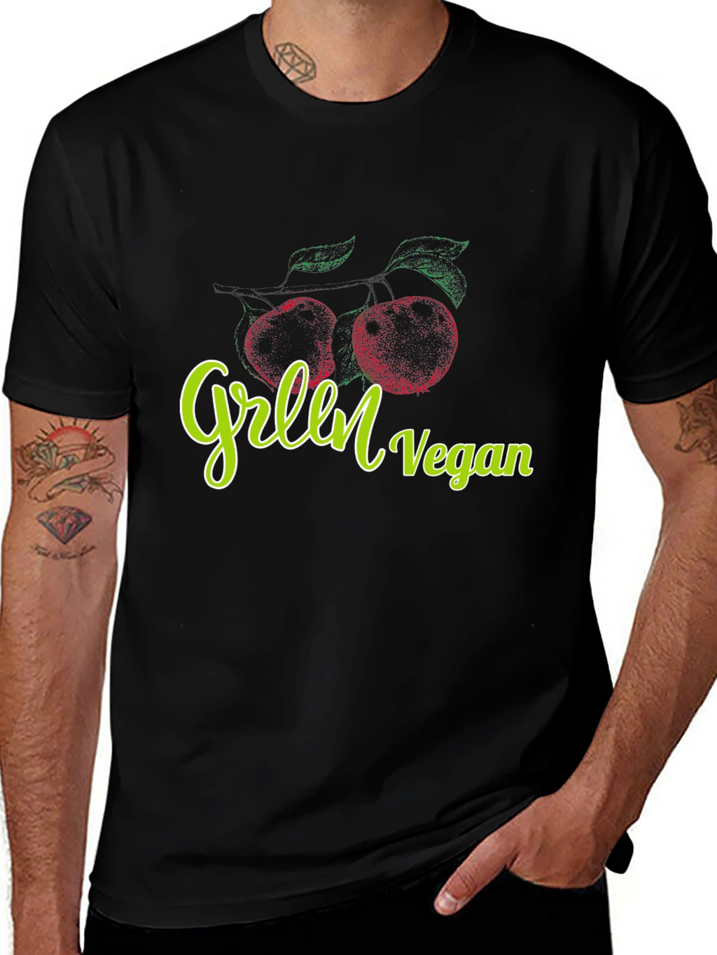 Green Vegan Graphic Tee - Stylish and Comfortable