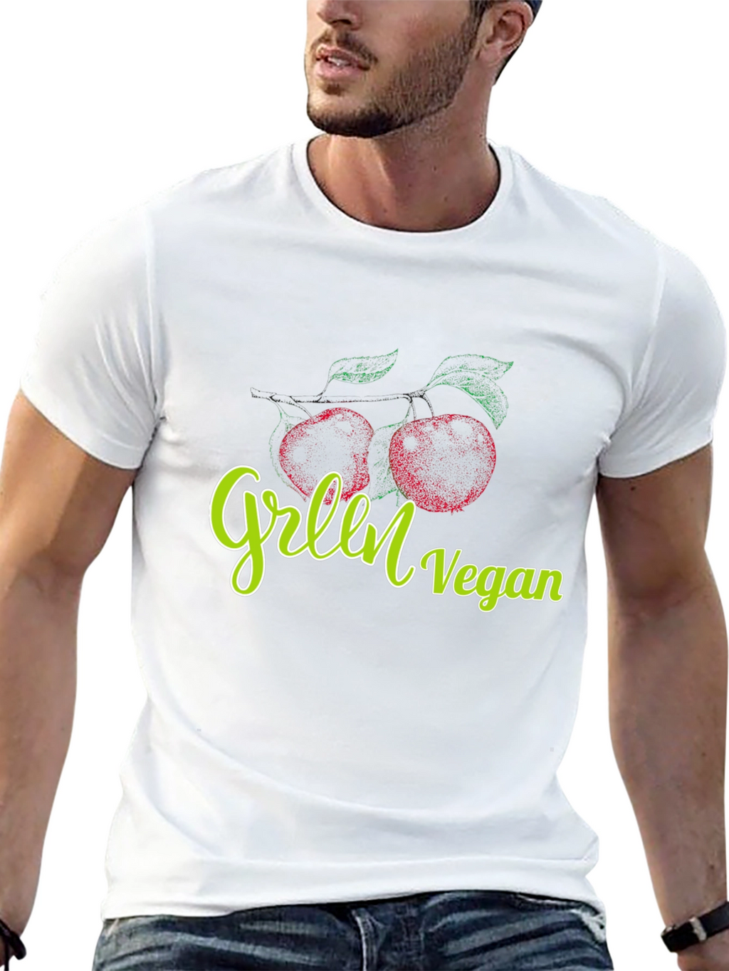 Green Vegan Graphic Tee - Stylish and Comfortable