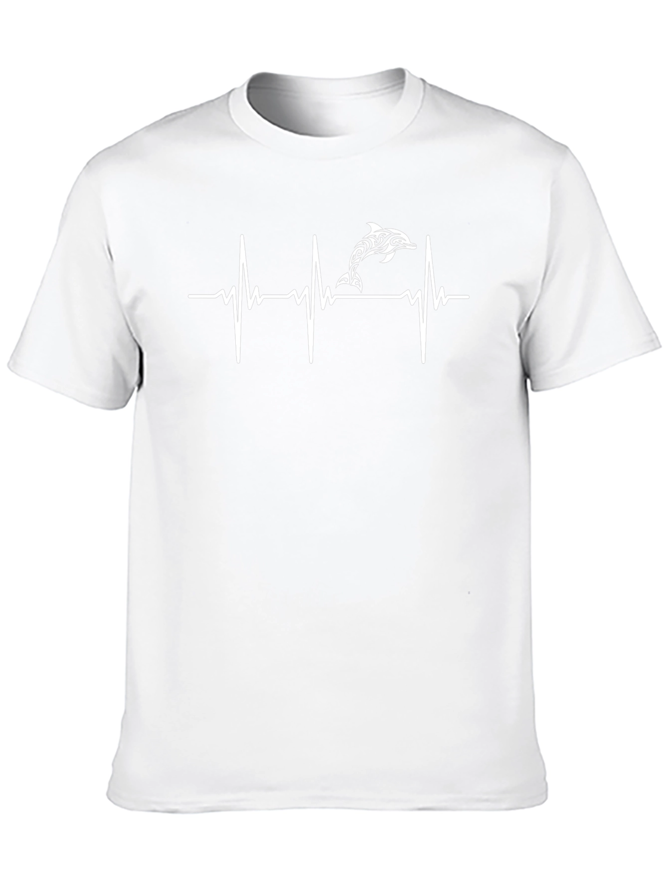Heartbeat Dolphin Graphic Tee - Black