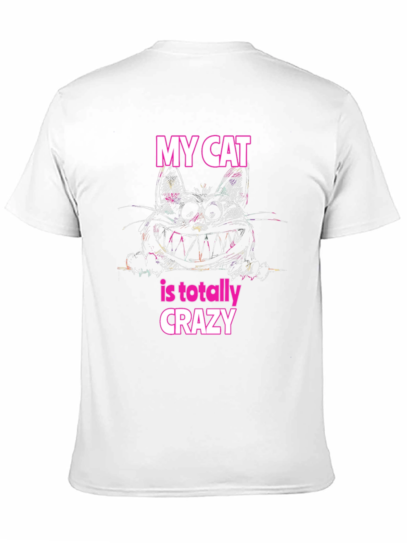 Crazy Cat Graphic T-Shirt - Soft Cotton Tee