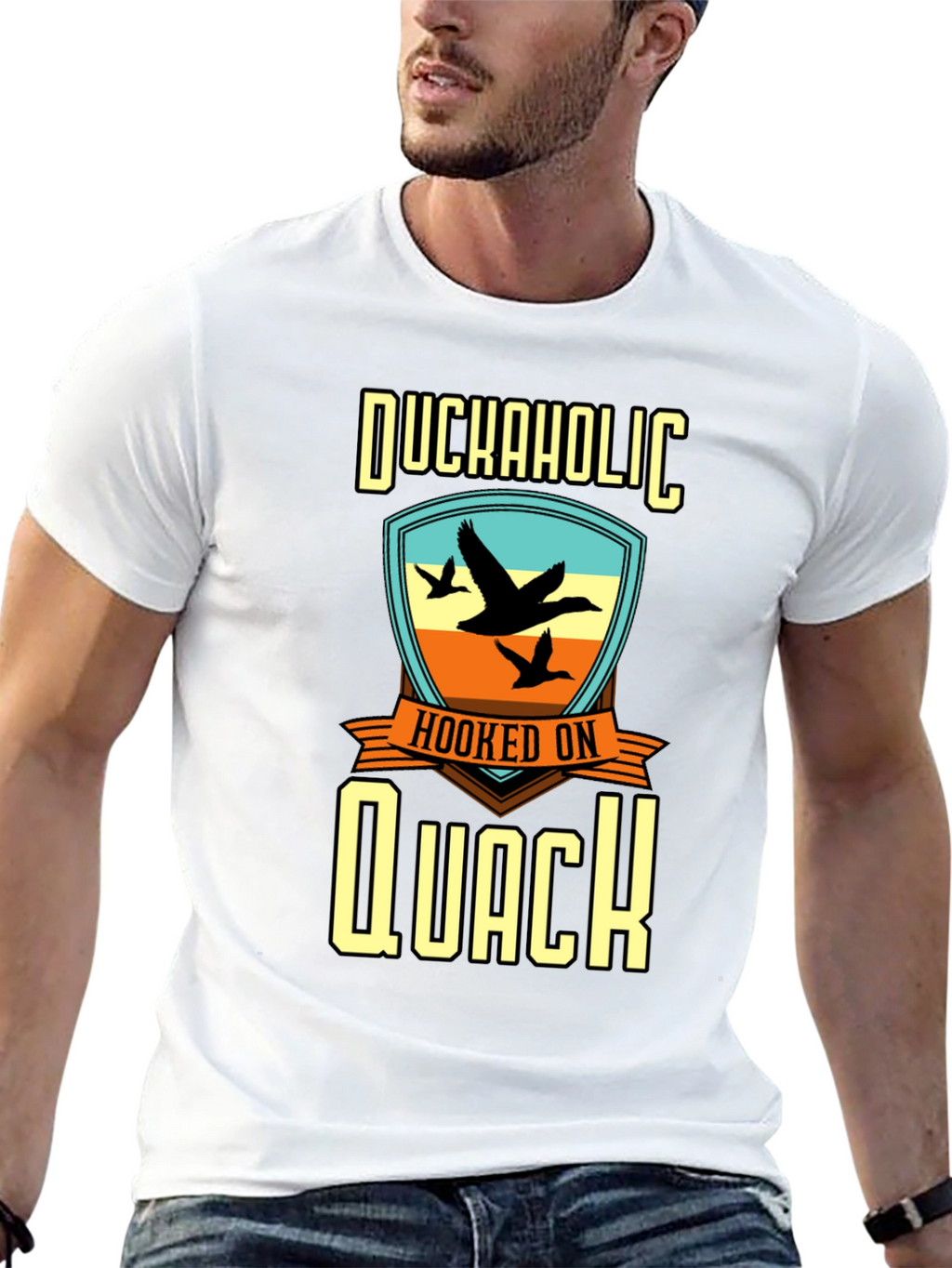 Duckaholic Hooked on Quack Graphic T-Shirt