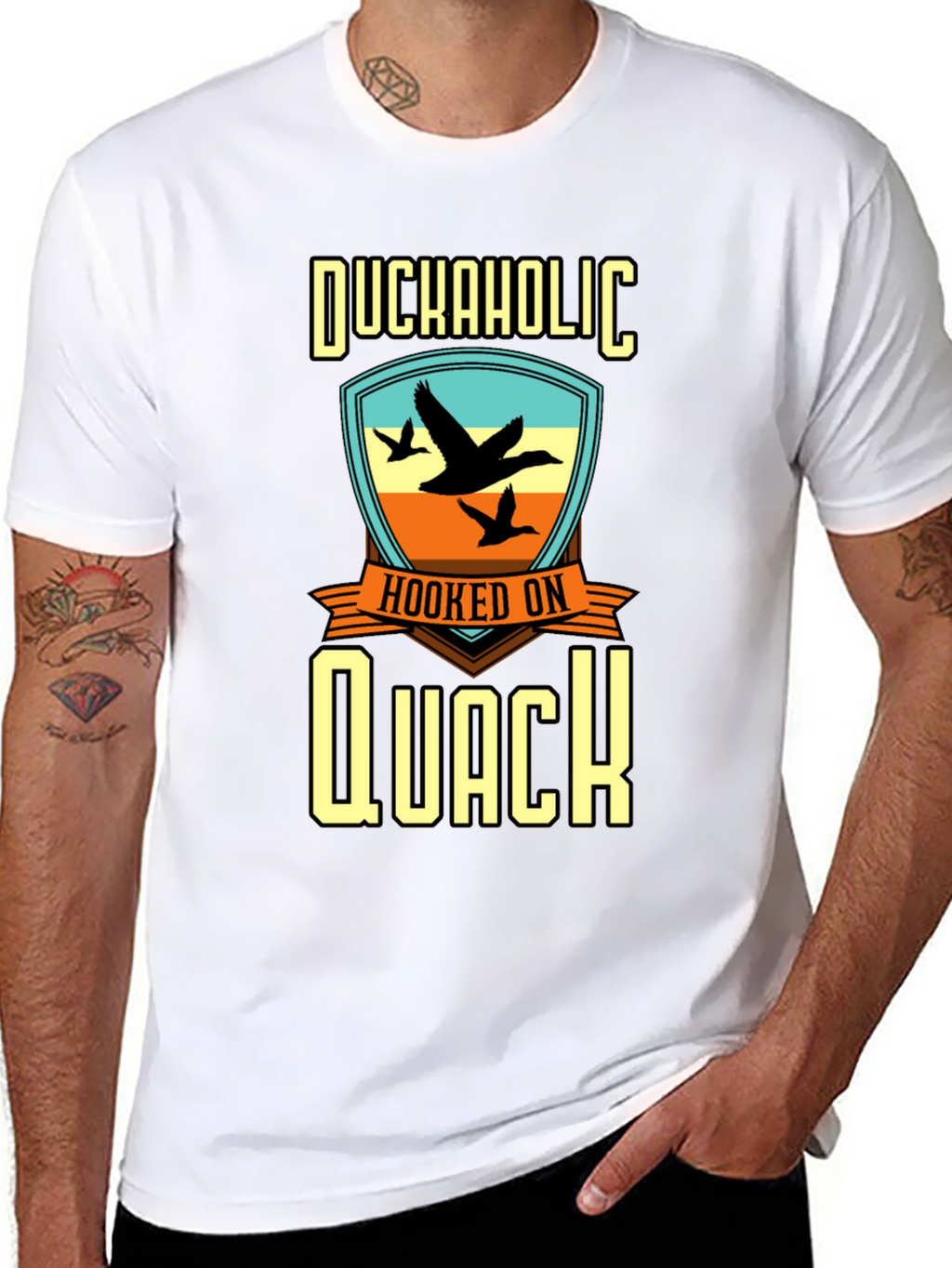 Duckaholic Hooked on Quack Graphic T-Shirt
