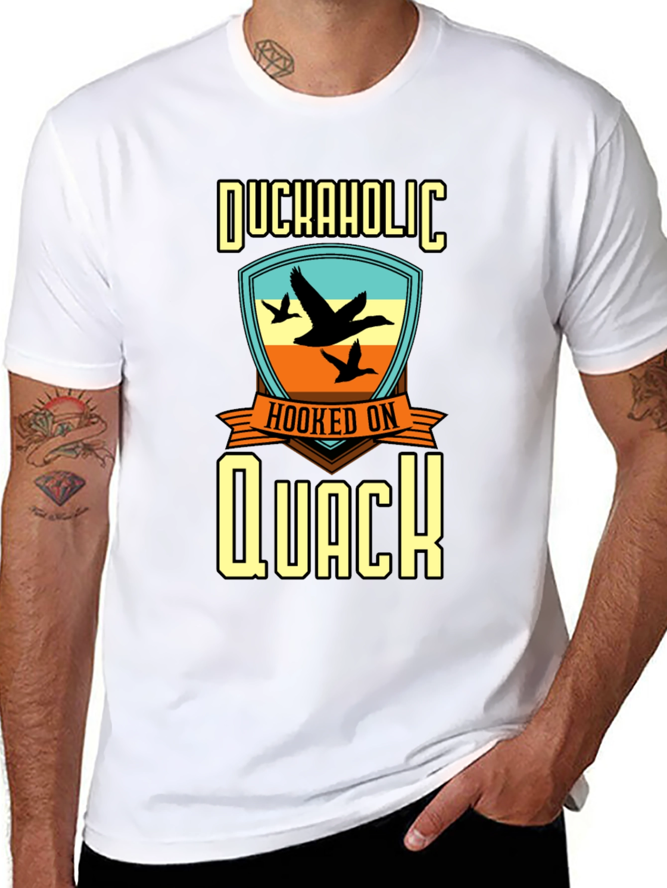Duckaholic Hooked on Quack Graphic T-Shirt