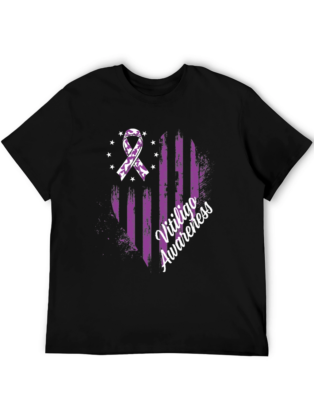 Vitiligo Awareness Ribbon Graphic T-Shirt