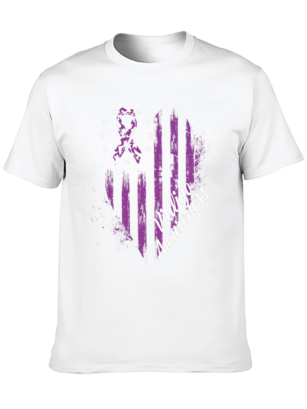 Vitiligo Awareness Ribbon Graphic T-Shirt