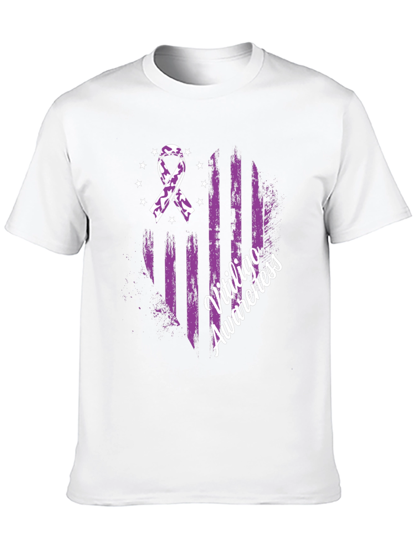 Vitiligo Awareness Ribbon Graphic T-Shirt