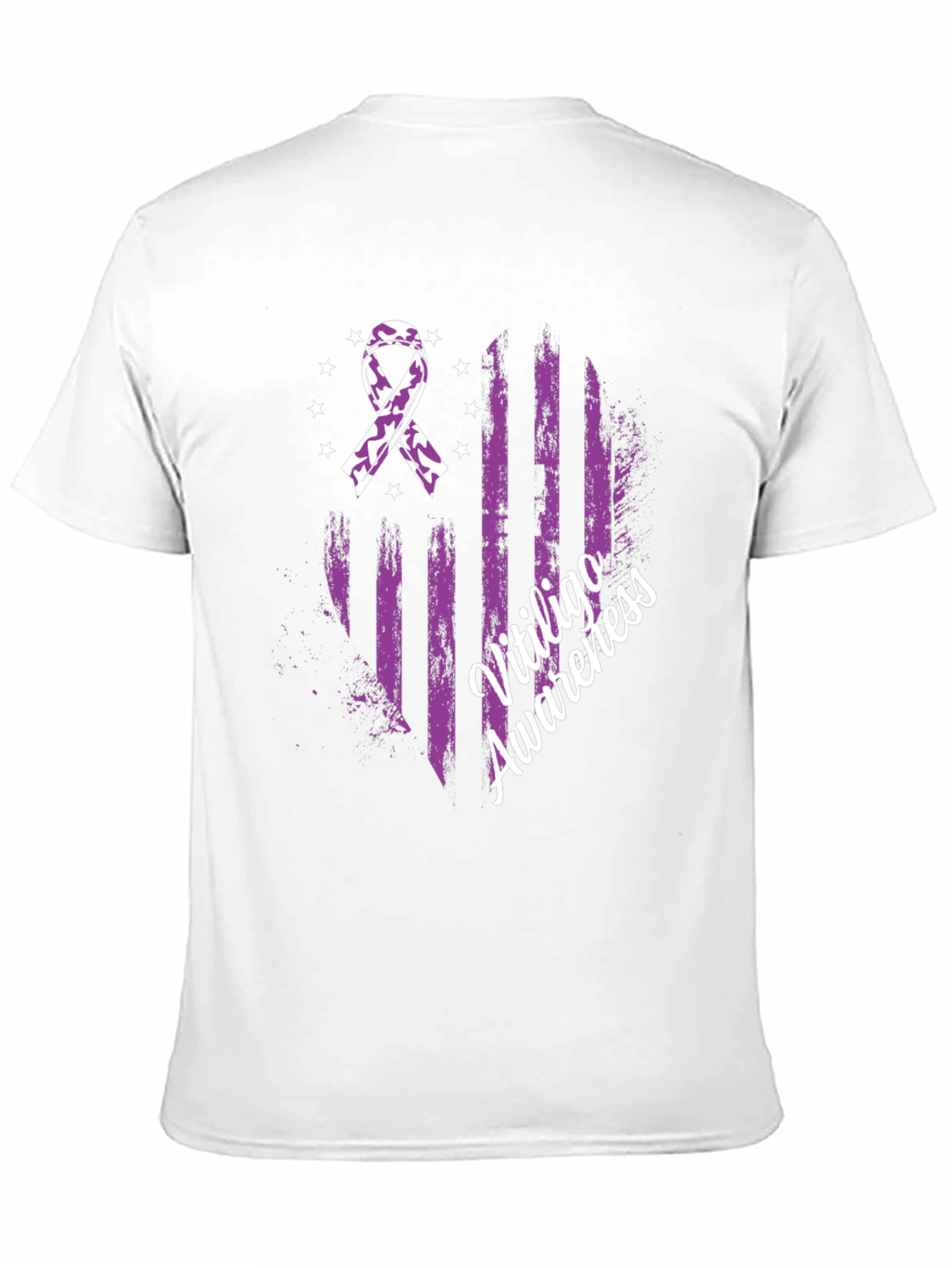 Vitiligo Awareness Ribbon Graphic T-Shirt