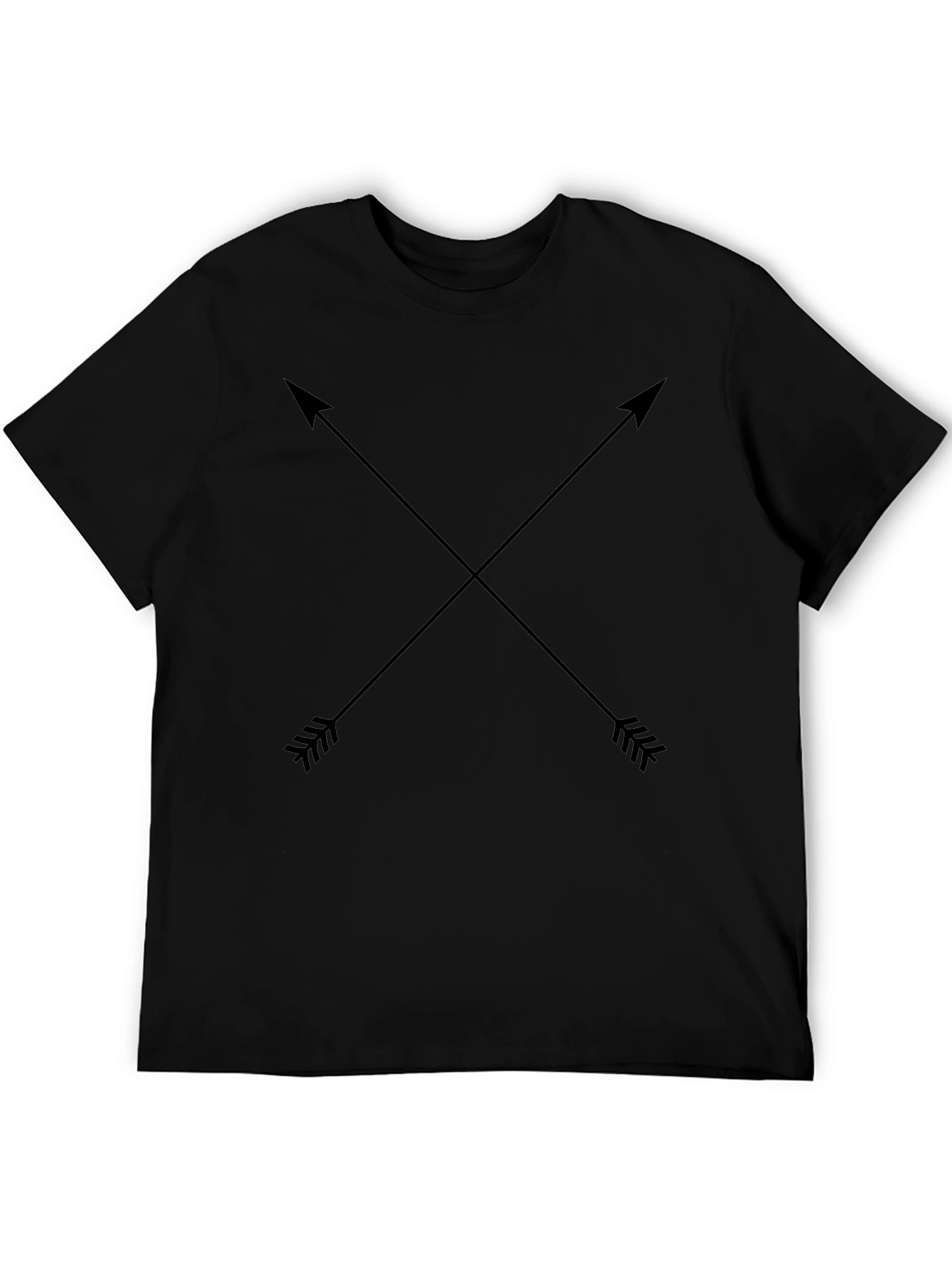 Crossed Arrows Graphic Tee - Black Cotton Blend
