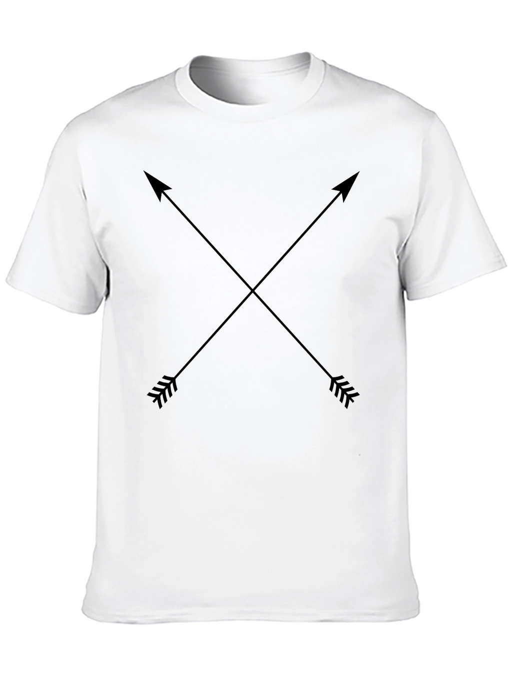 Crossed Arrows Graphic Tee - Black Cotton Blend