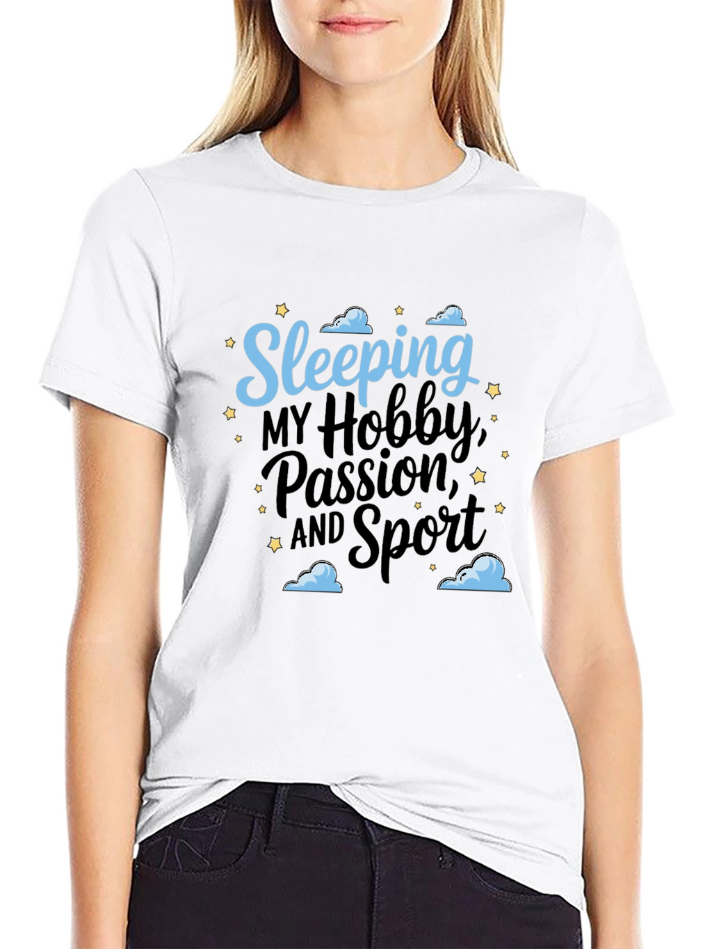 Sleeping Hobby Passion Sport Black T-Shirt