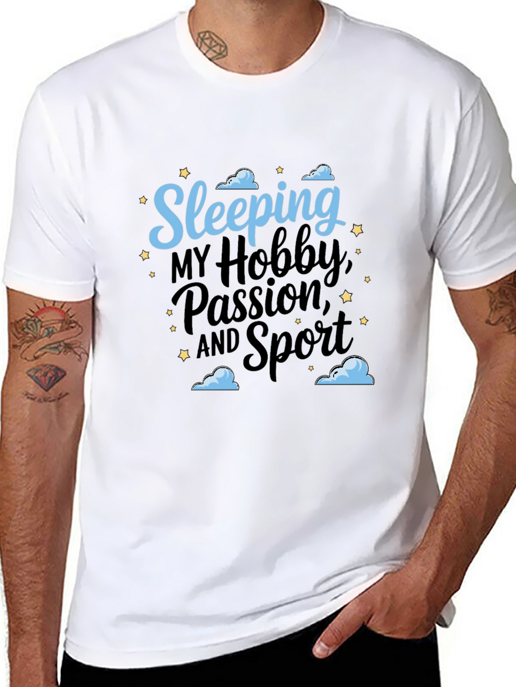 Sleeping Hobby Passion Sport Black T-Shirt