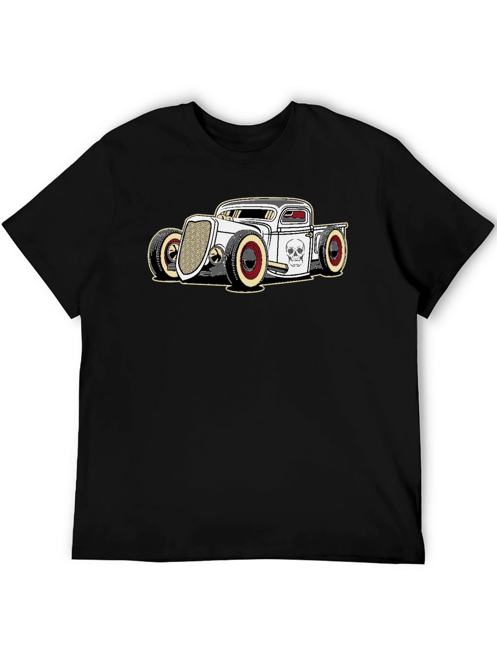 Hot Rod Graphic Tee - Skull Car T-Shirt