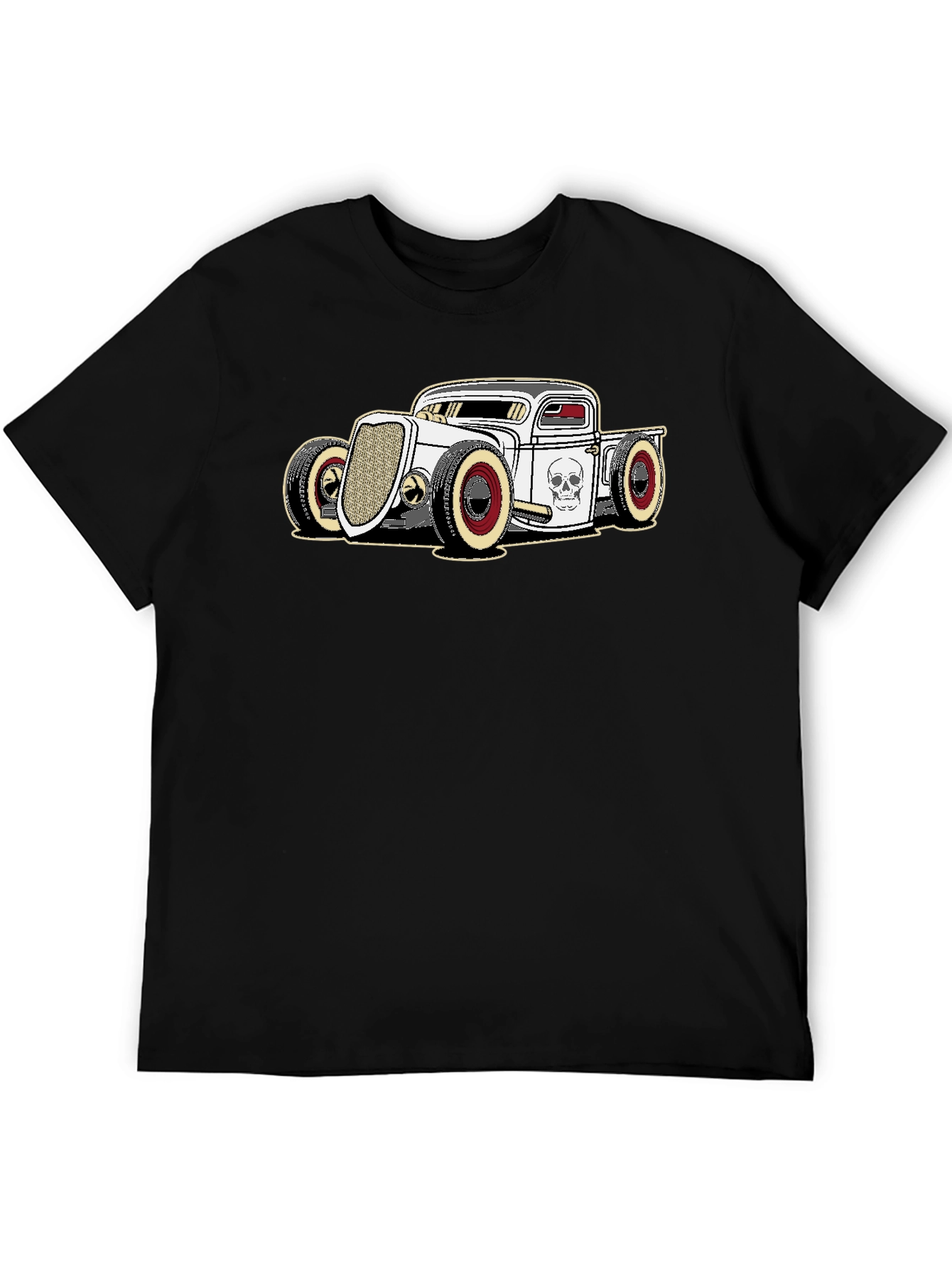 Hot Rod Graphic Tee - Skull Car T-Shirt
