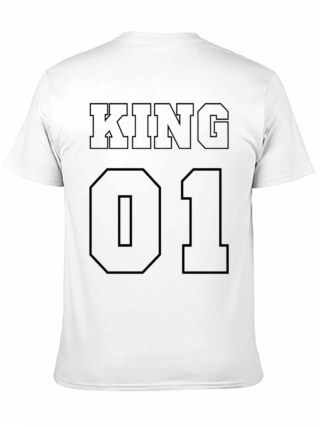 King 01 Graphic Print Black T-Shirt