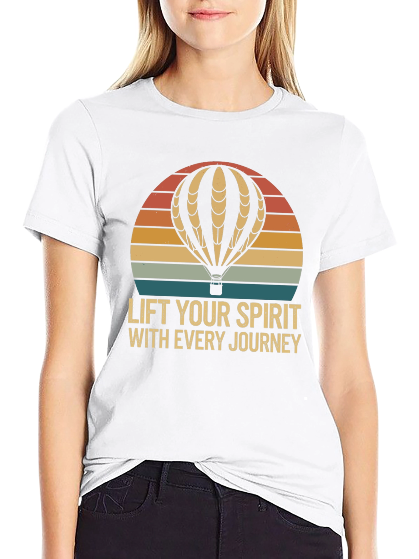Lift Your Spirit Hot Air Balloon Graphic Tee