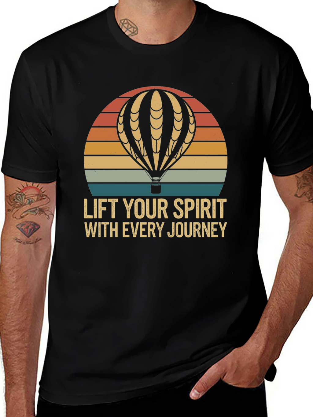 Lift Your Spirit Hot Air Balloon Graphic Tee