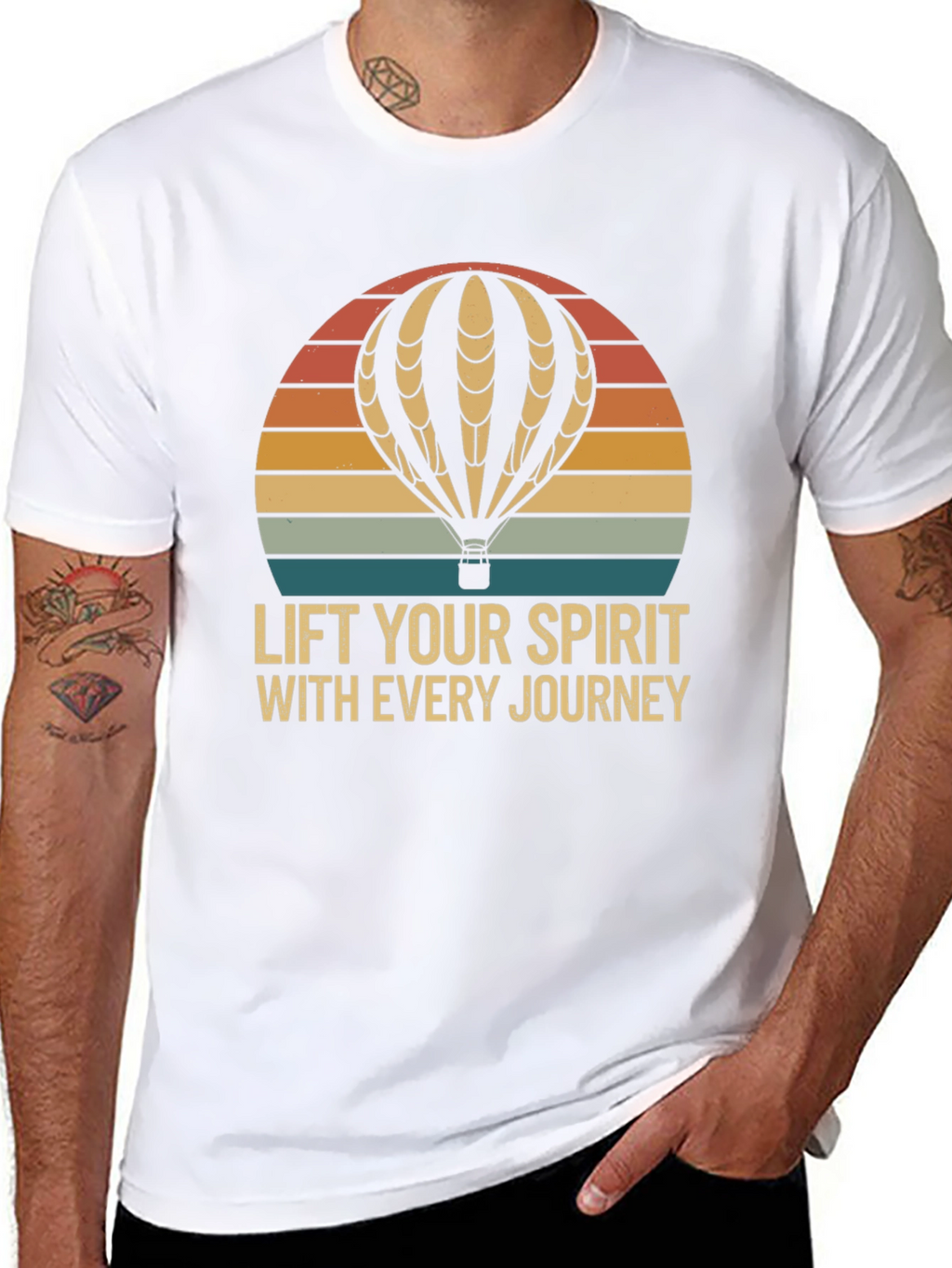 Lift Your Spirit Hot Air Balloon Graphic Tee