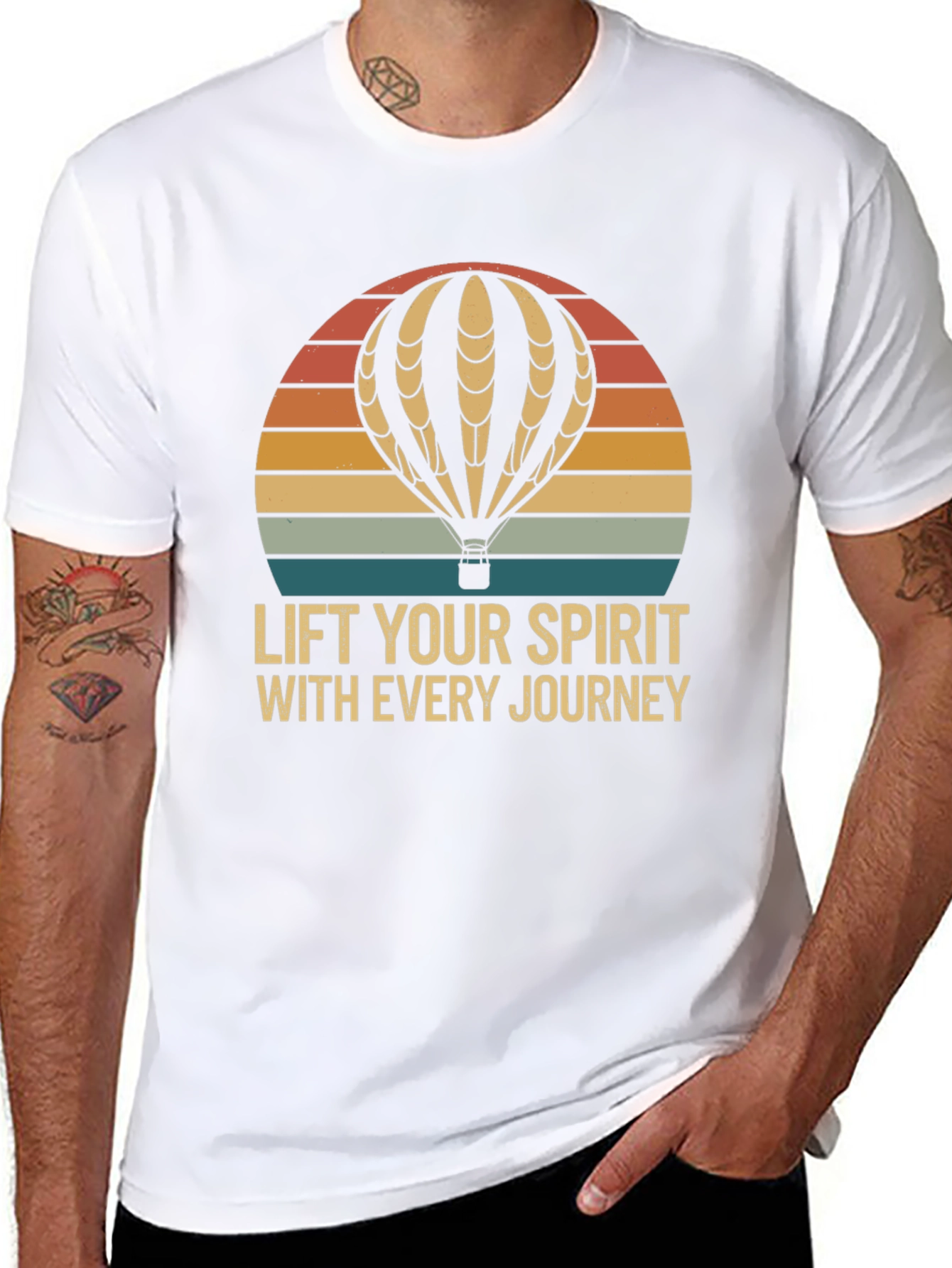 Lift Your Spirit Hot Air Balloon Graphic Tee