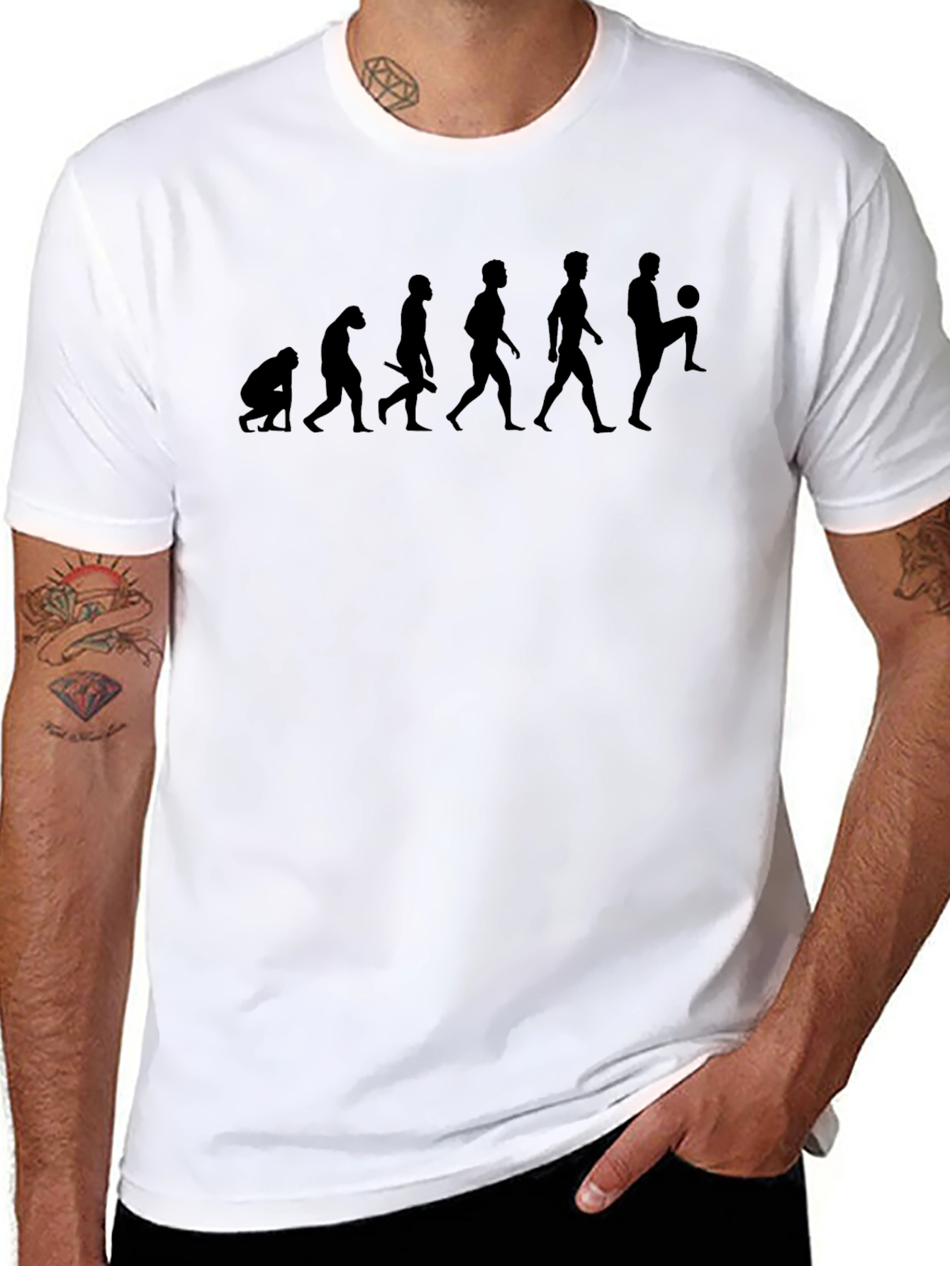 Soccer Evolution Graphic Tee - Black