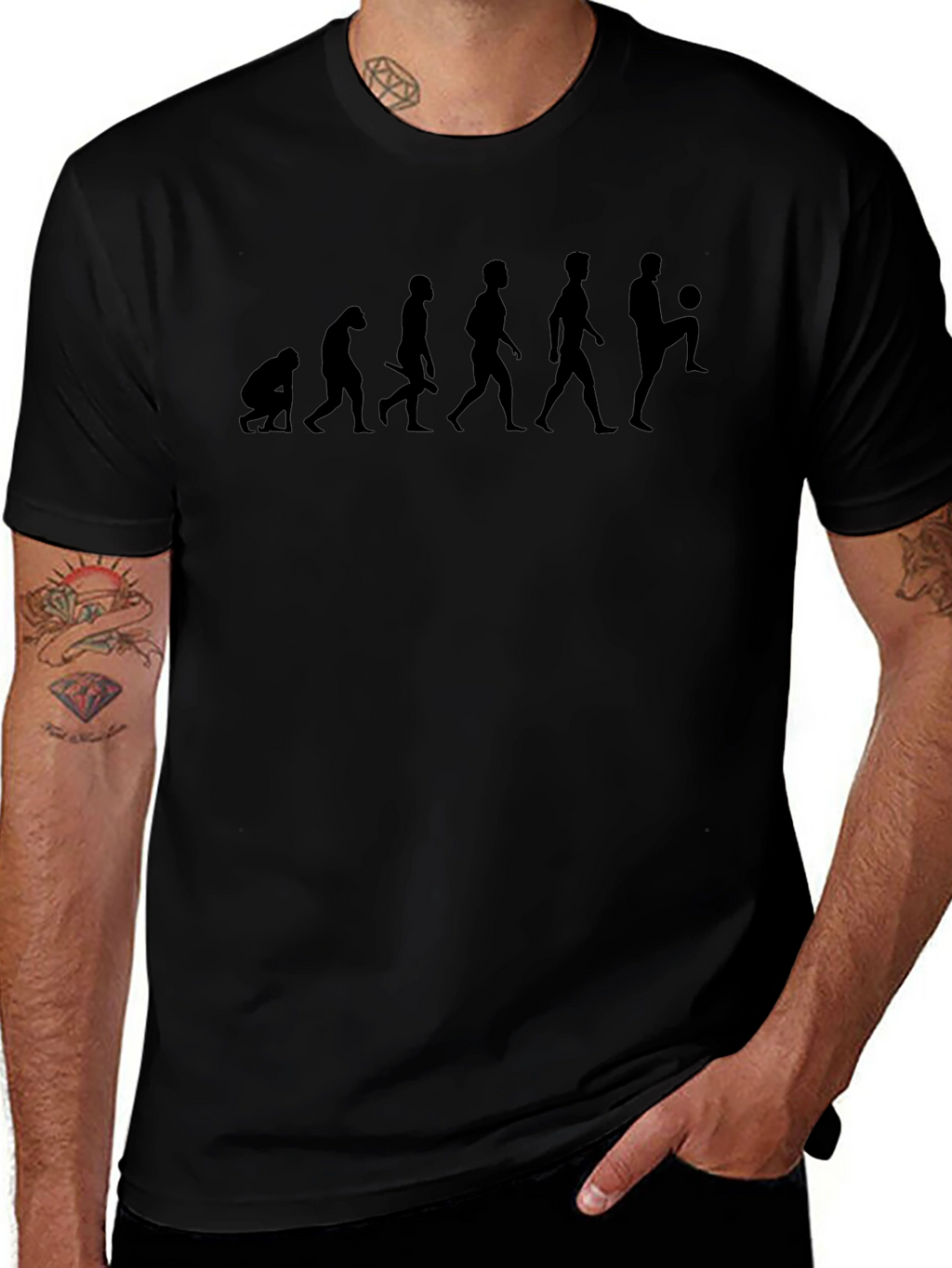Soccer Evolution Graphic Tee - Black