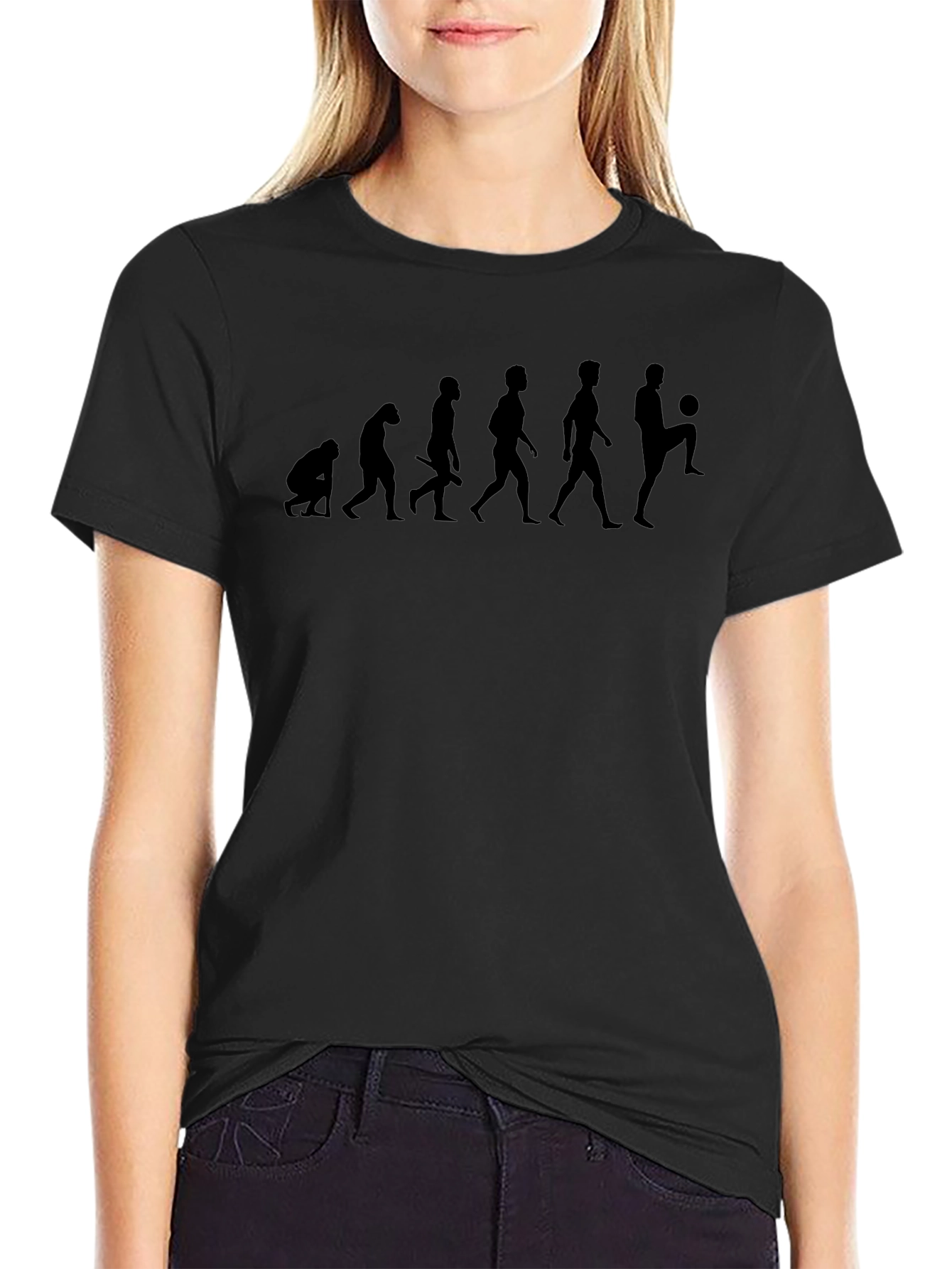 Soccer Evolution Graphic Tee - Black