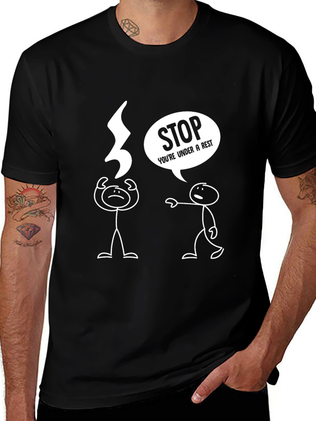 Funny Music Rest Pun T-Shirt