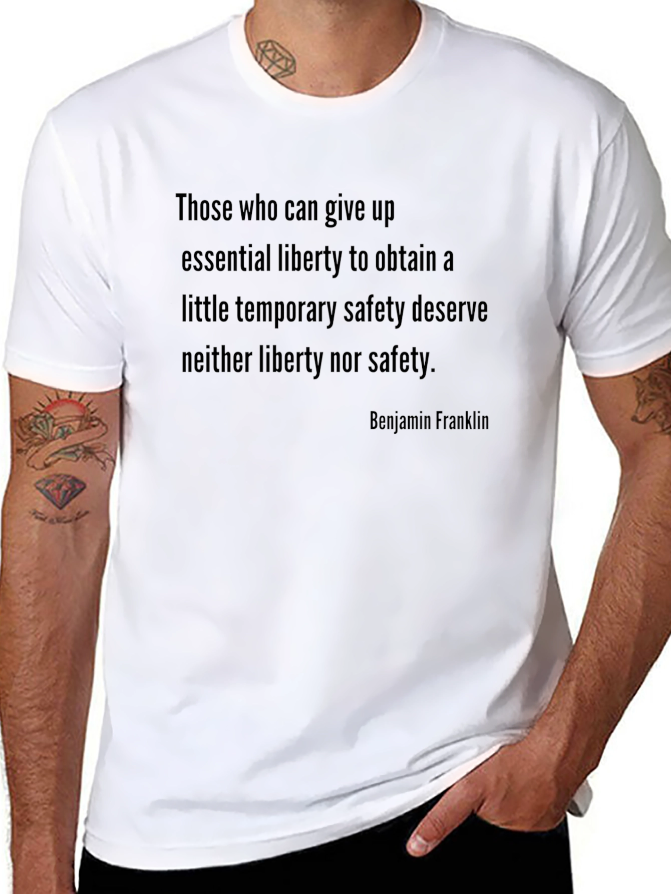 Benjamin Franklin Quote Graphic T-Shirt