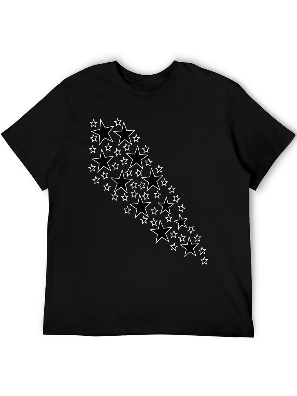 Stylish Black T-Shirt with Star Design
