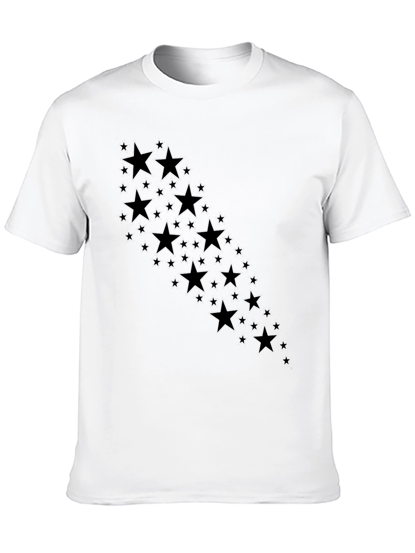 Stylish Black T-Shirt with Star Design