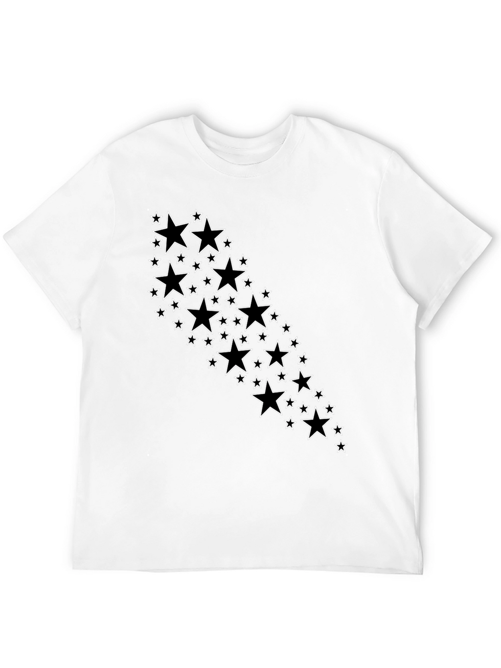 Stylish Black T-Shirt with Star Design