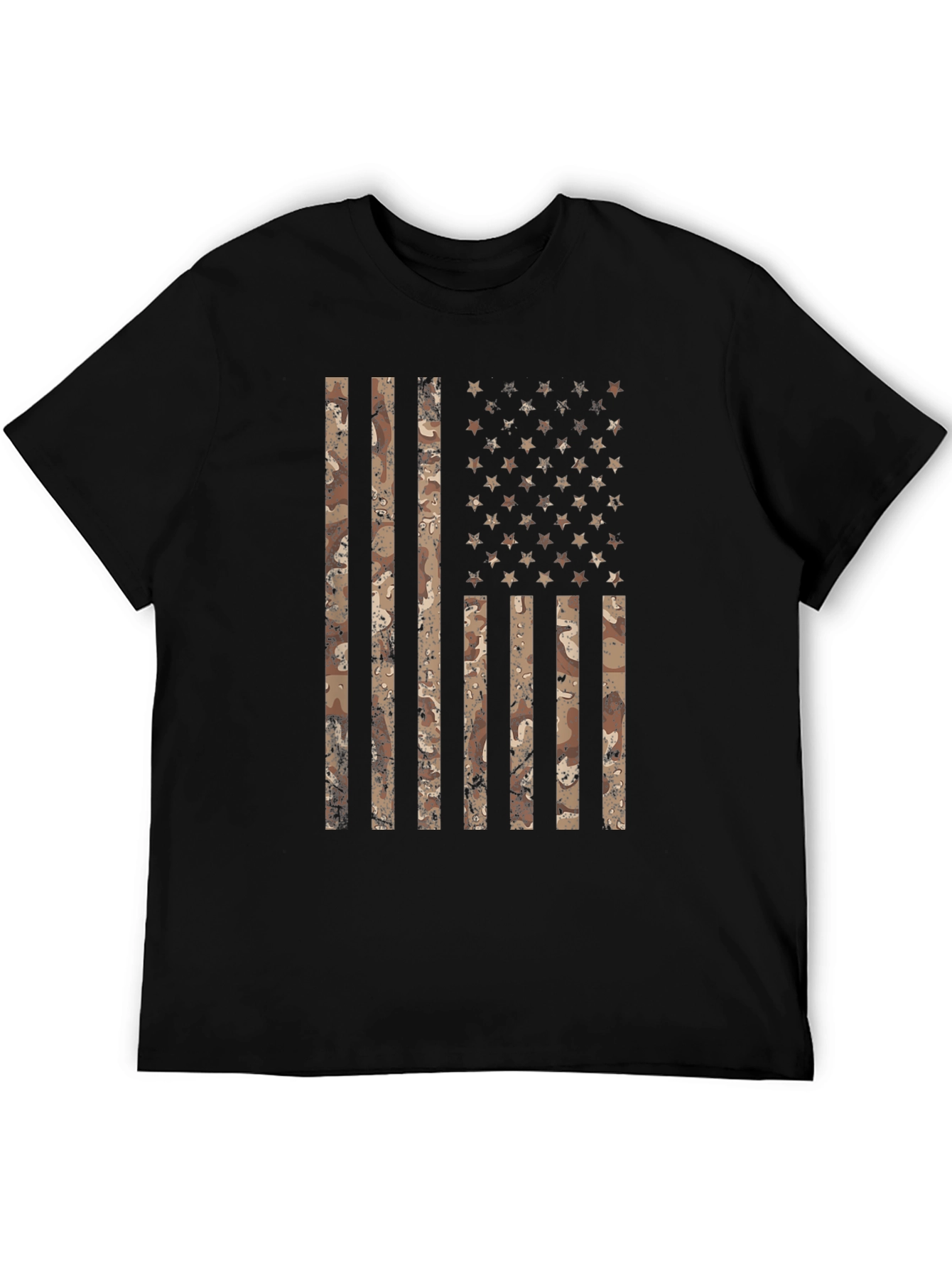 Camouflage American Flag Graphic T-Shirt