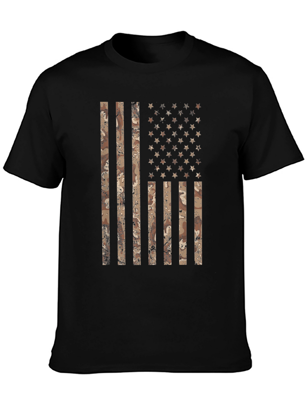 Camouflage American Flag Graphic T-Shirt