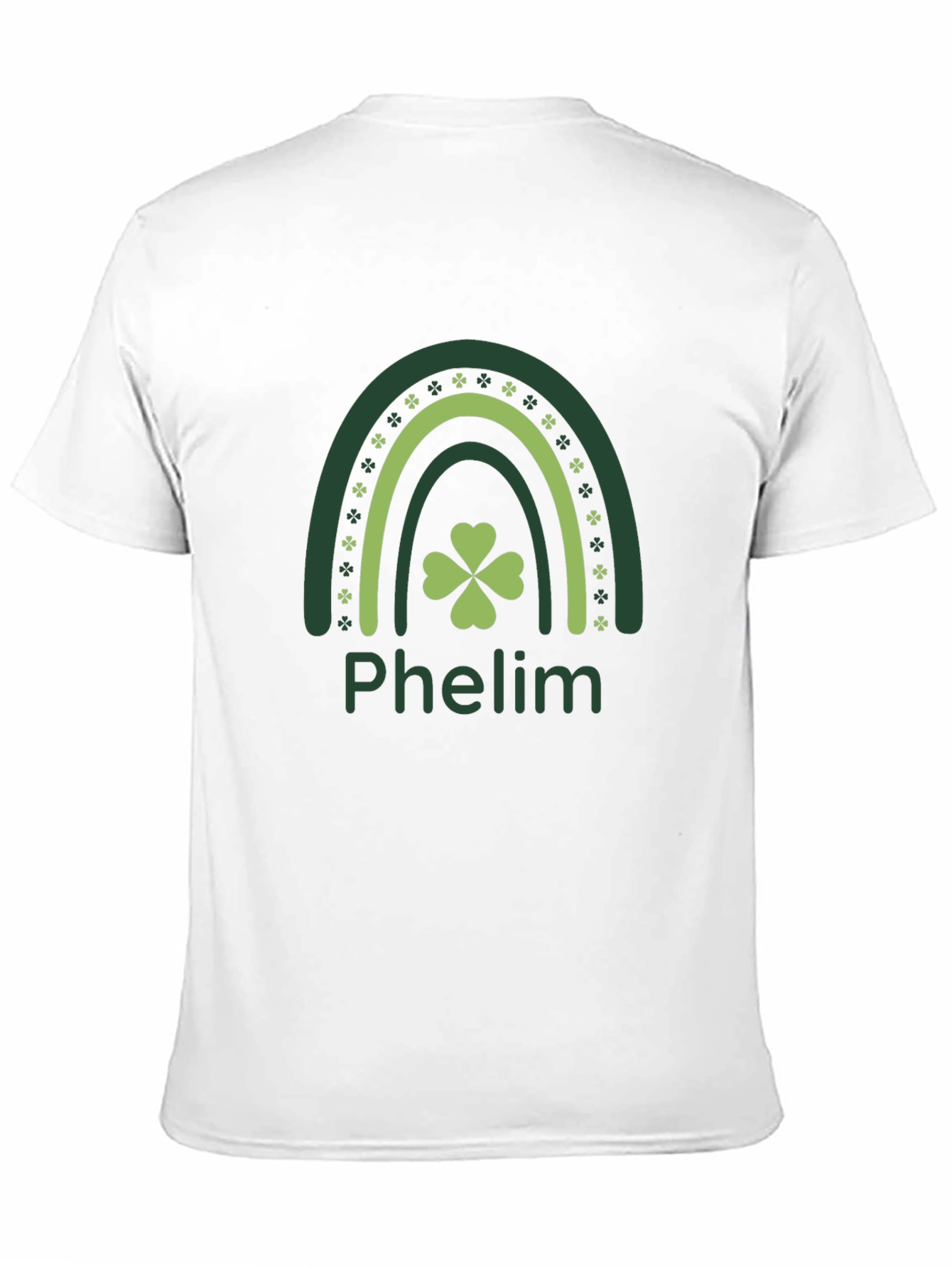 St. Patricks Day Phelm Rainbow Clover T-Shirt
