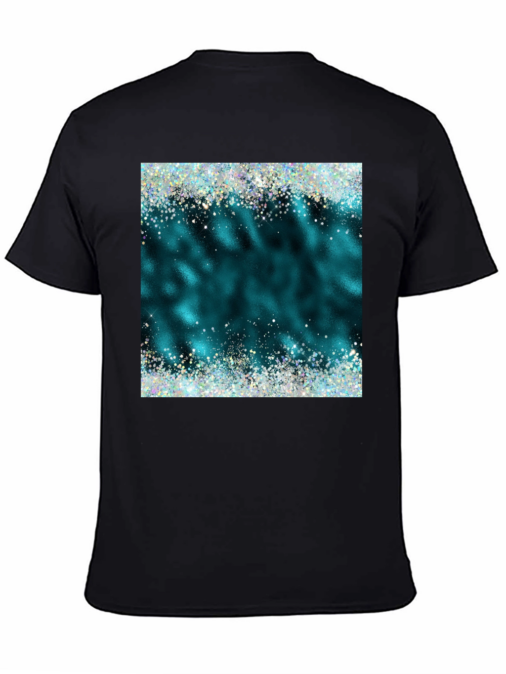 Teal Sparkle Graphic Tee - Trendy Casual Shirt