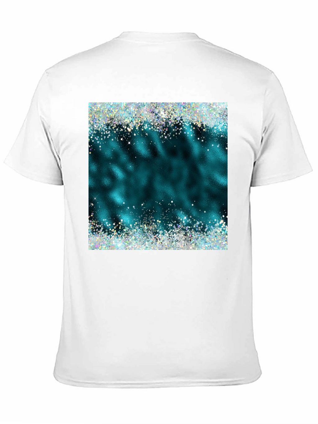 Teal Sparkle Graphic Tee - Trendy Casual Shirt