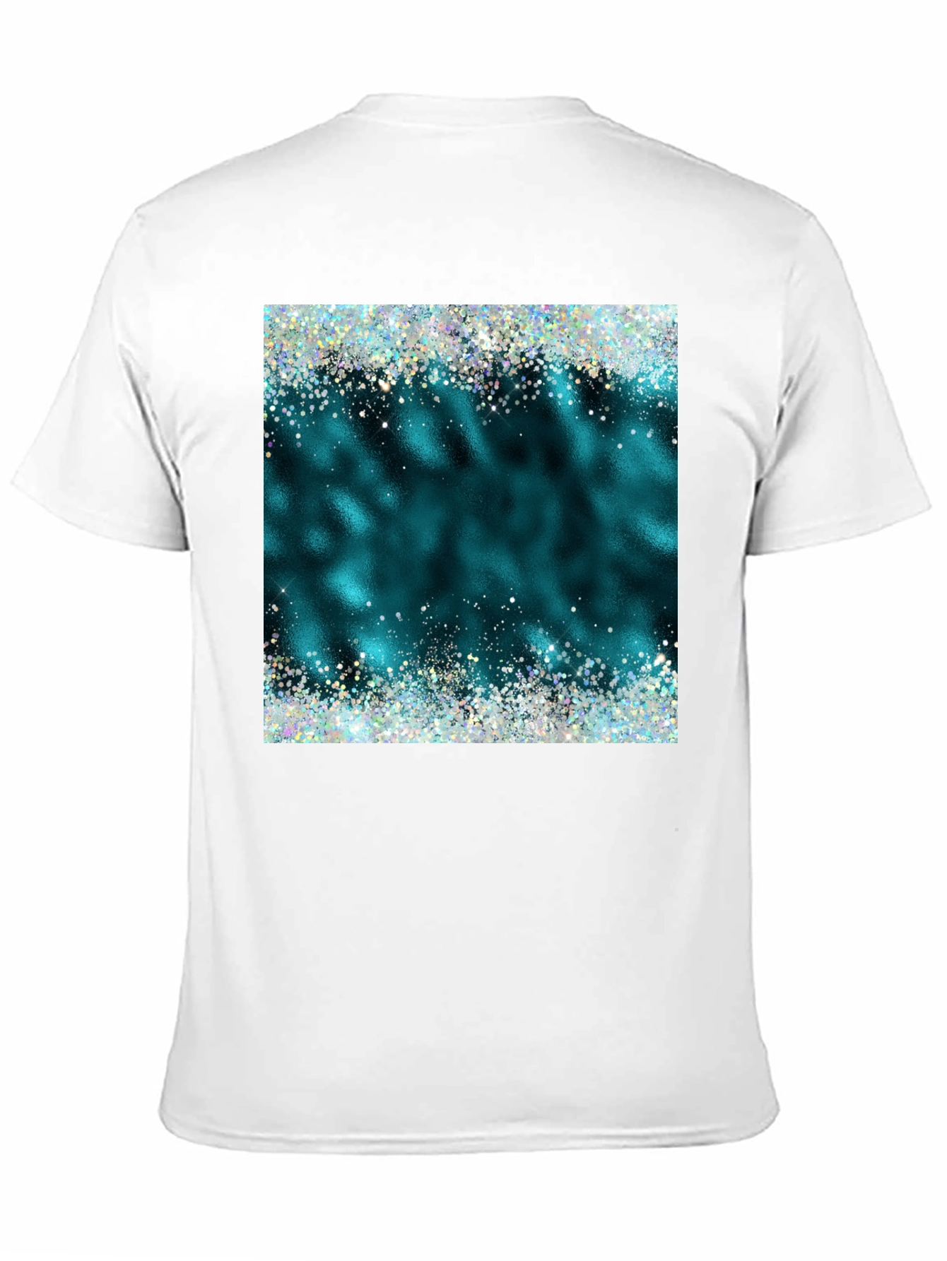 Teal Sparkle Graphic Tee - Trendy Casual Shirt