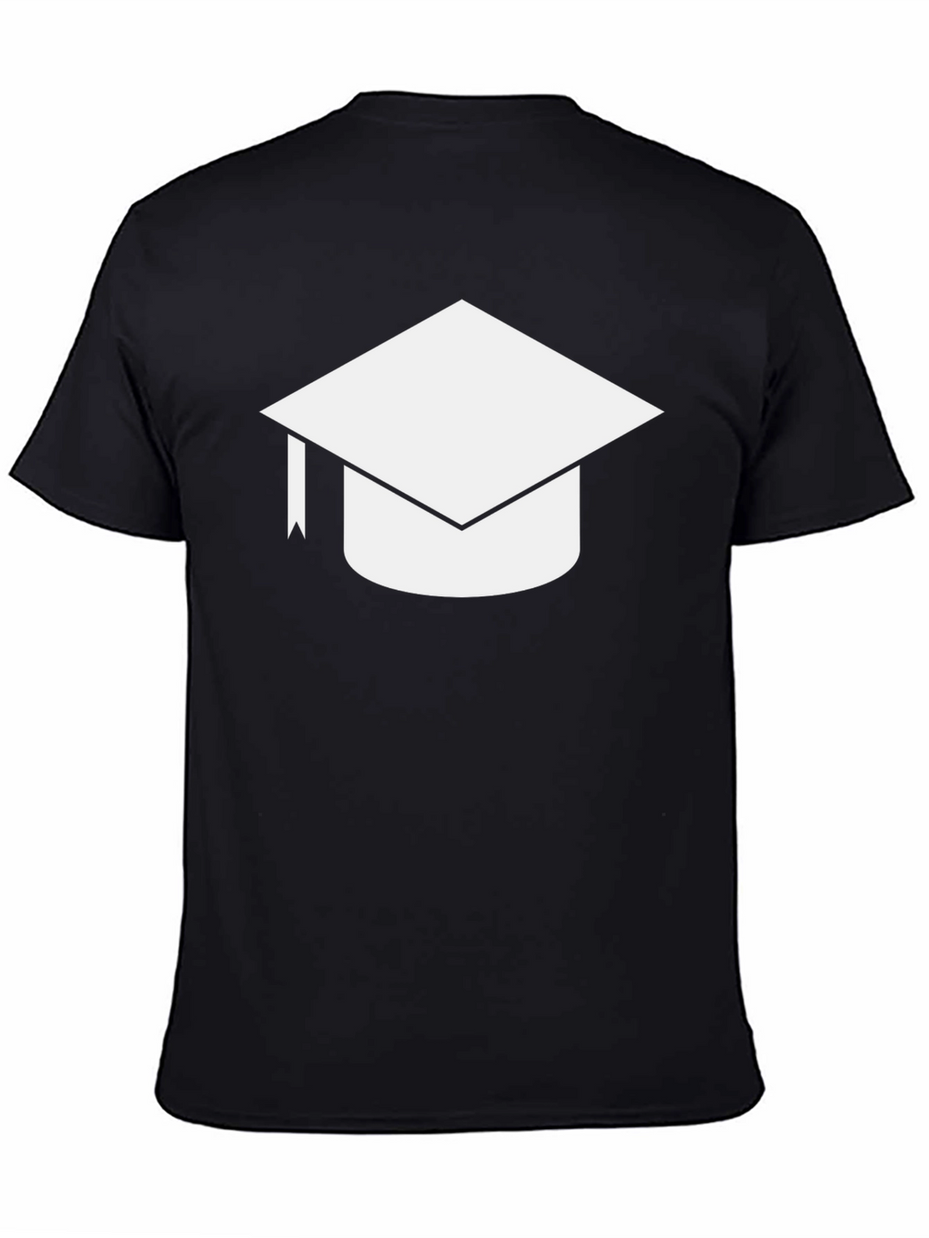 Graduation Cap Graphic Black T-Shirt