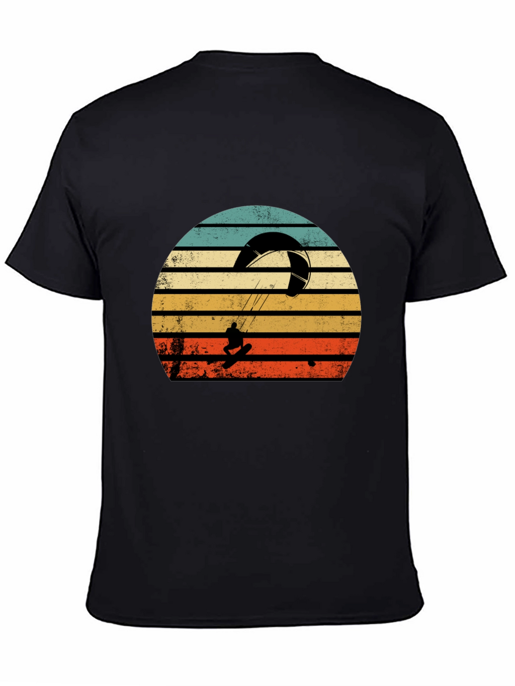 Retro Kiteboarding T-Shirt - Sunset Graphic Tee