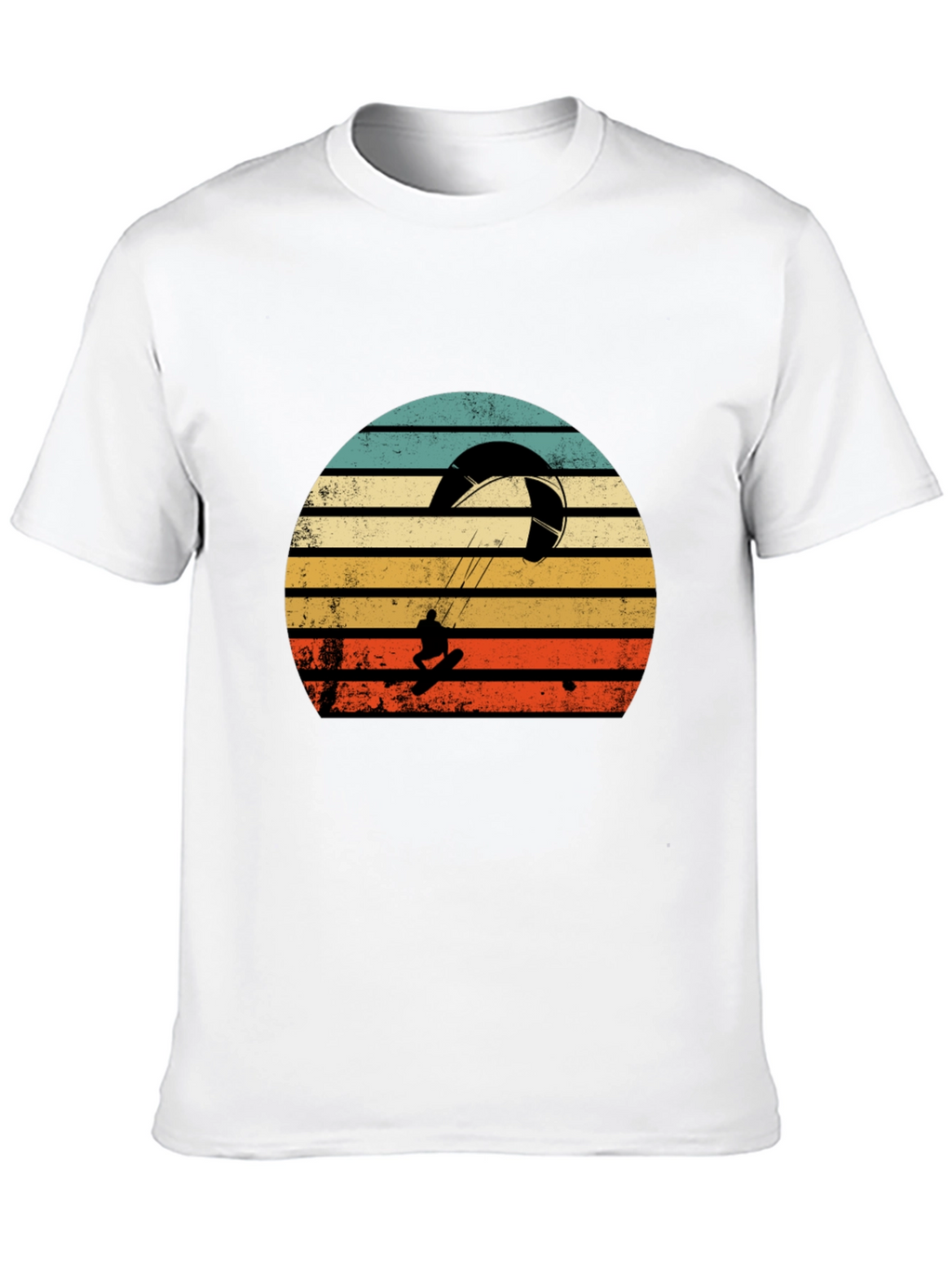 Retro Kiteboarding T-Shirt - Sunset Graphic Tee