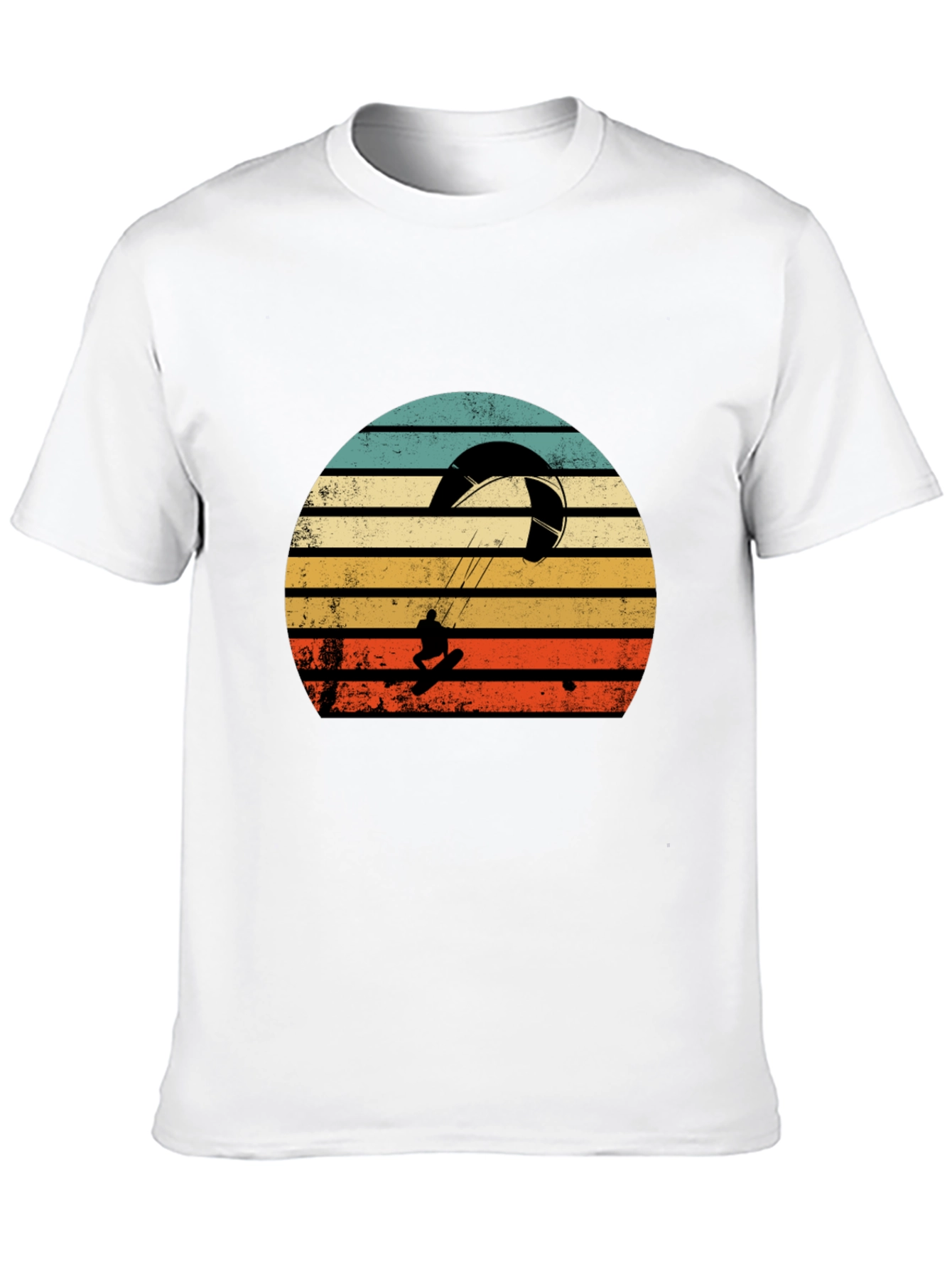 Retro Kiteboarding T-Shirt - Sunset Graphic Tee