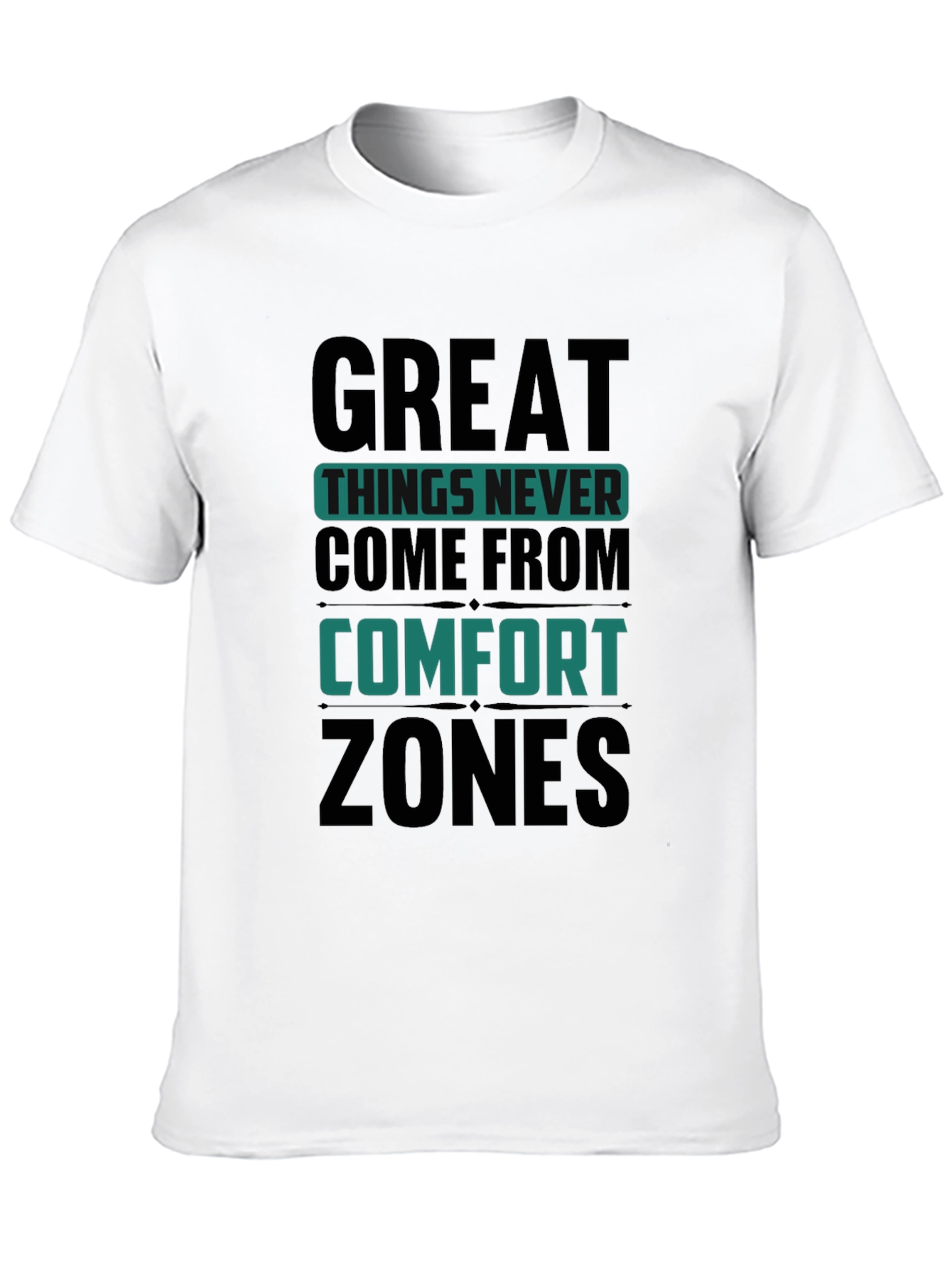 Motivational Graphic T-Shirt - Comfort Zone Black Tee