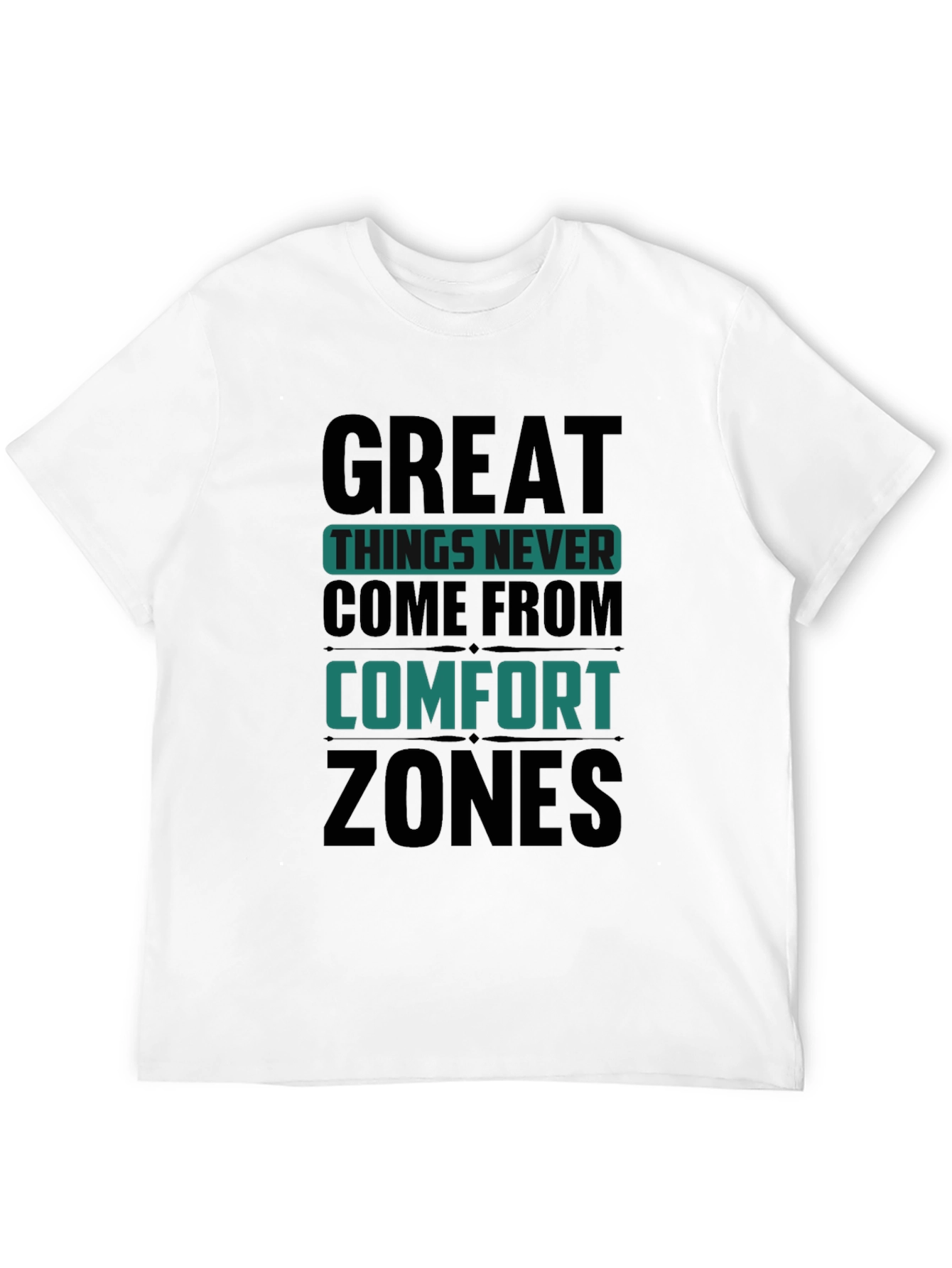 Motivational Graphic T-Shirt - Comfort Zone Black Tee