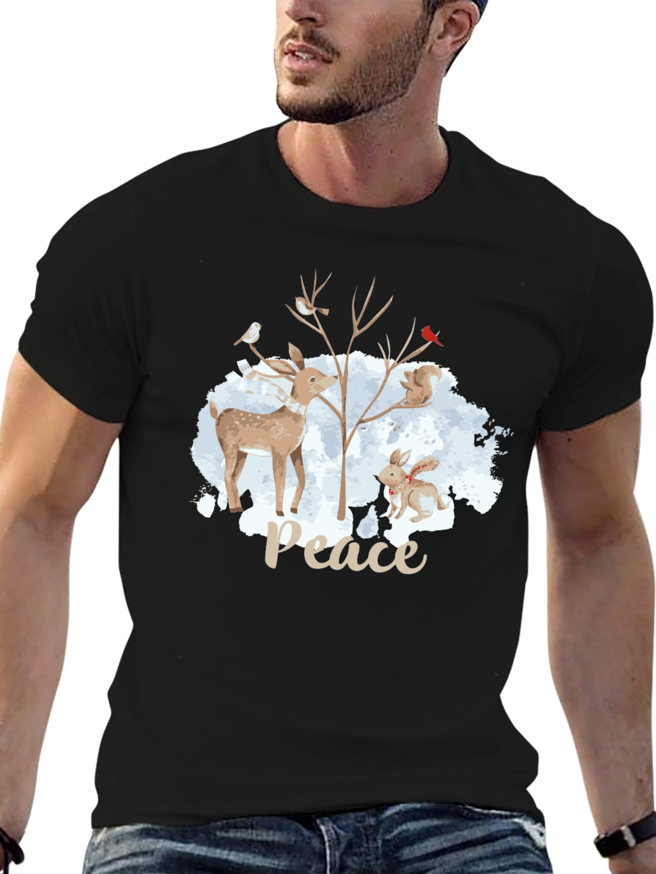 Peace Winter Animals T-Shirt
