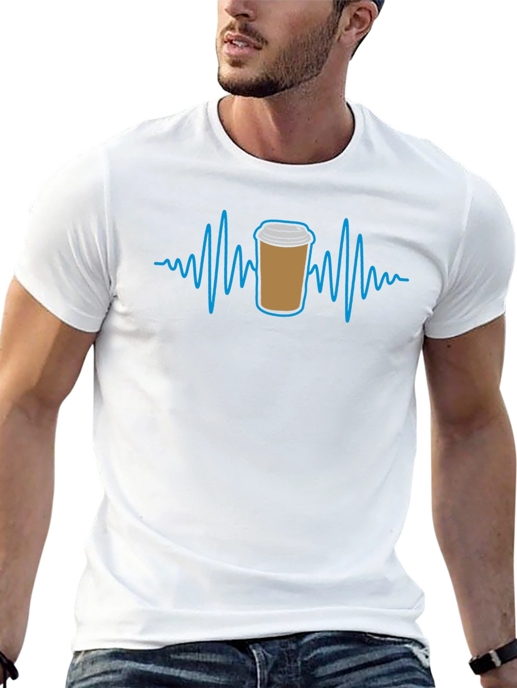 Coffee ECG T-Shirt - Black
