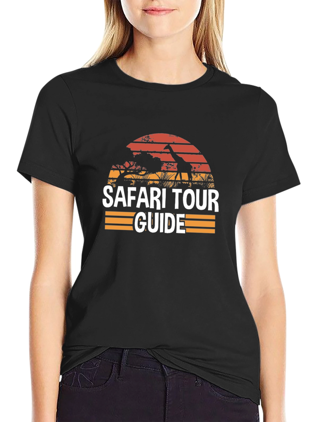 Safari Tour Guide Black T-Shirt