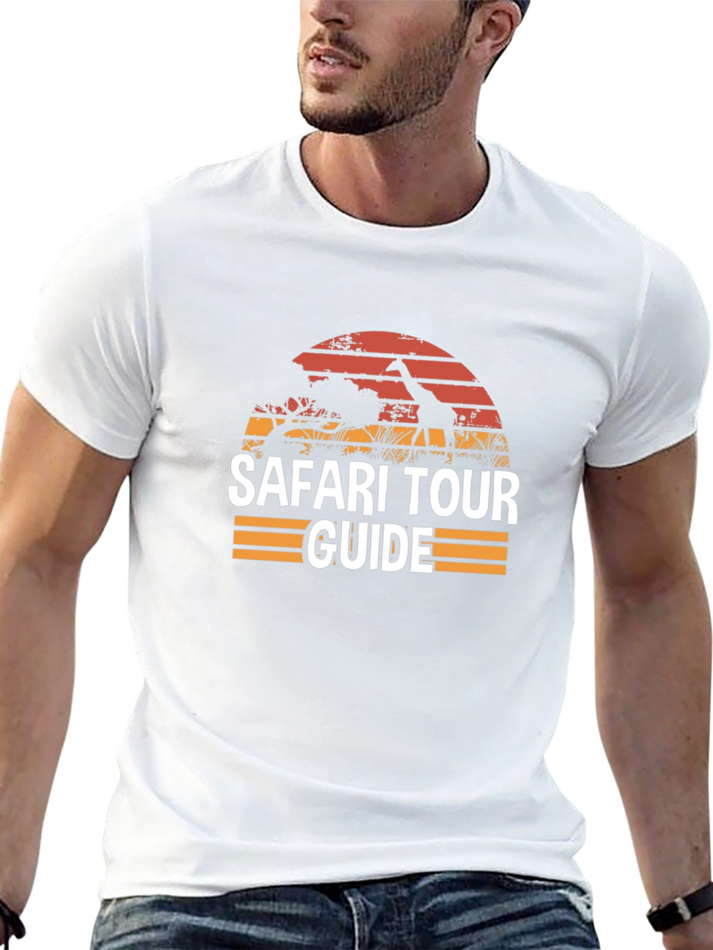 Safari Tour Guide Black T-Shirt