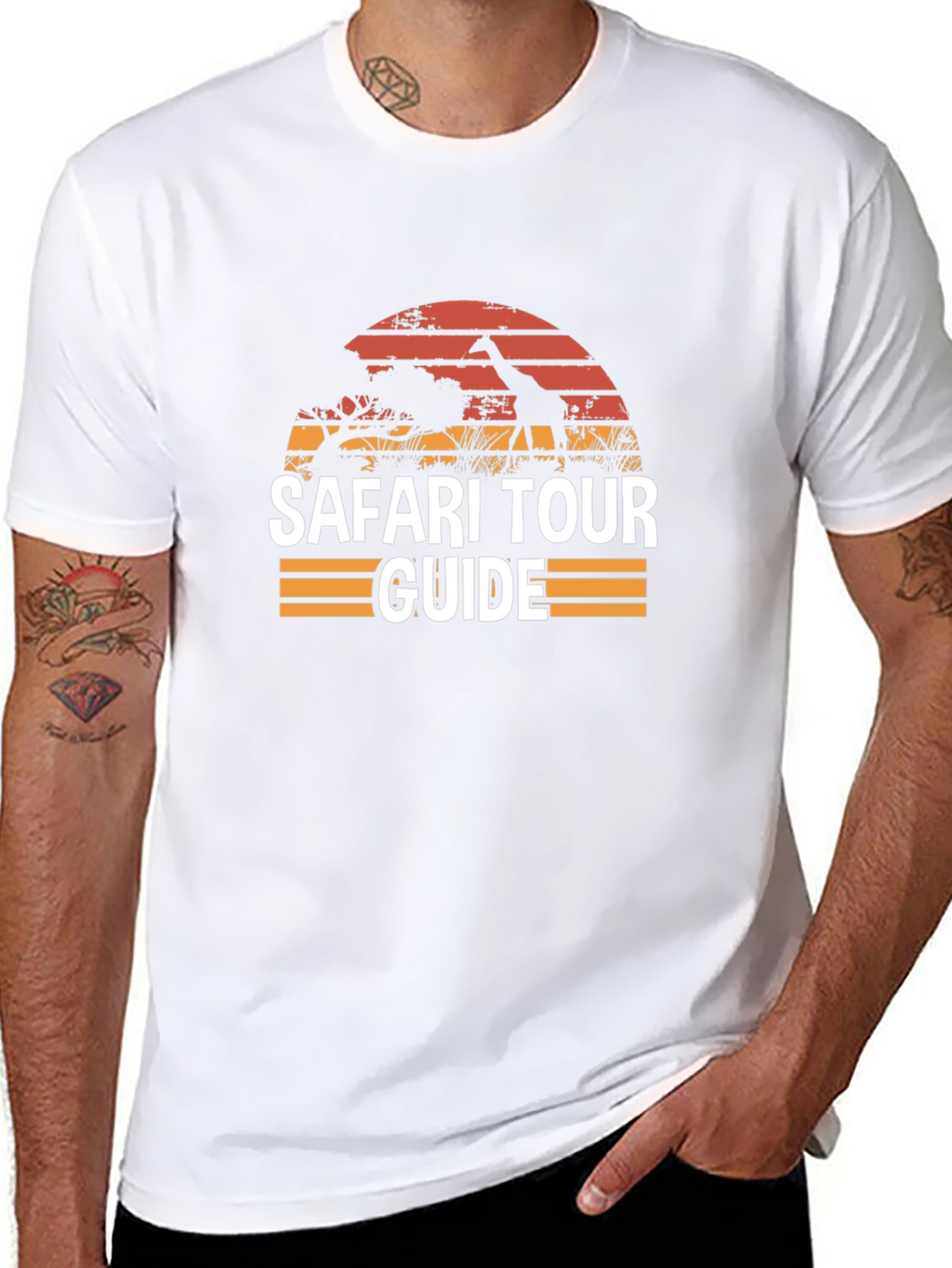 Safari Tour Guide Black T-Shirt