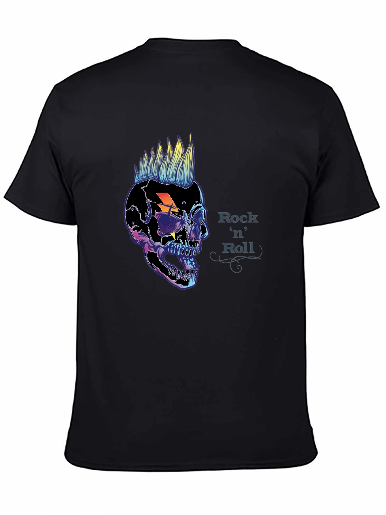 Rock n Roll Skull Graphic Tee - Punk Rock Style
