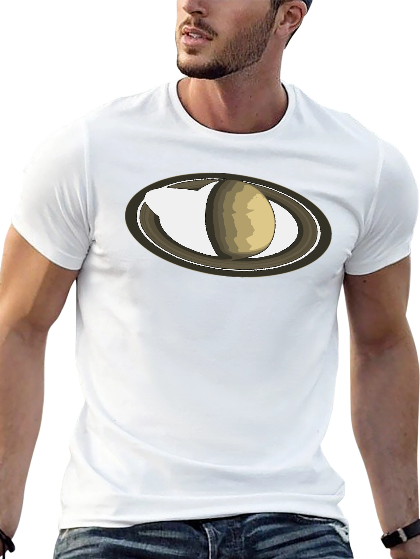 Saturn Graphic Black T-Shirt