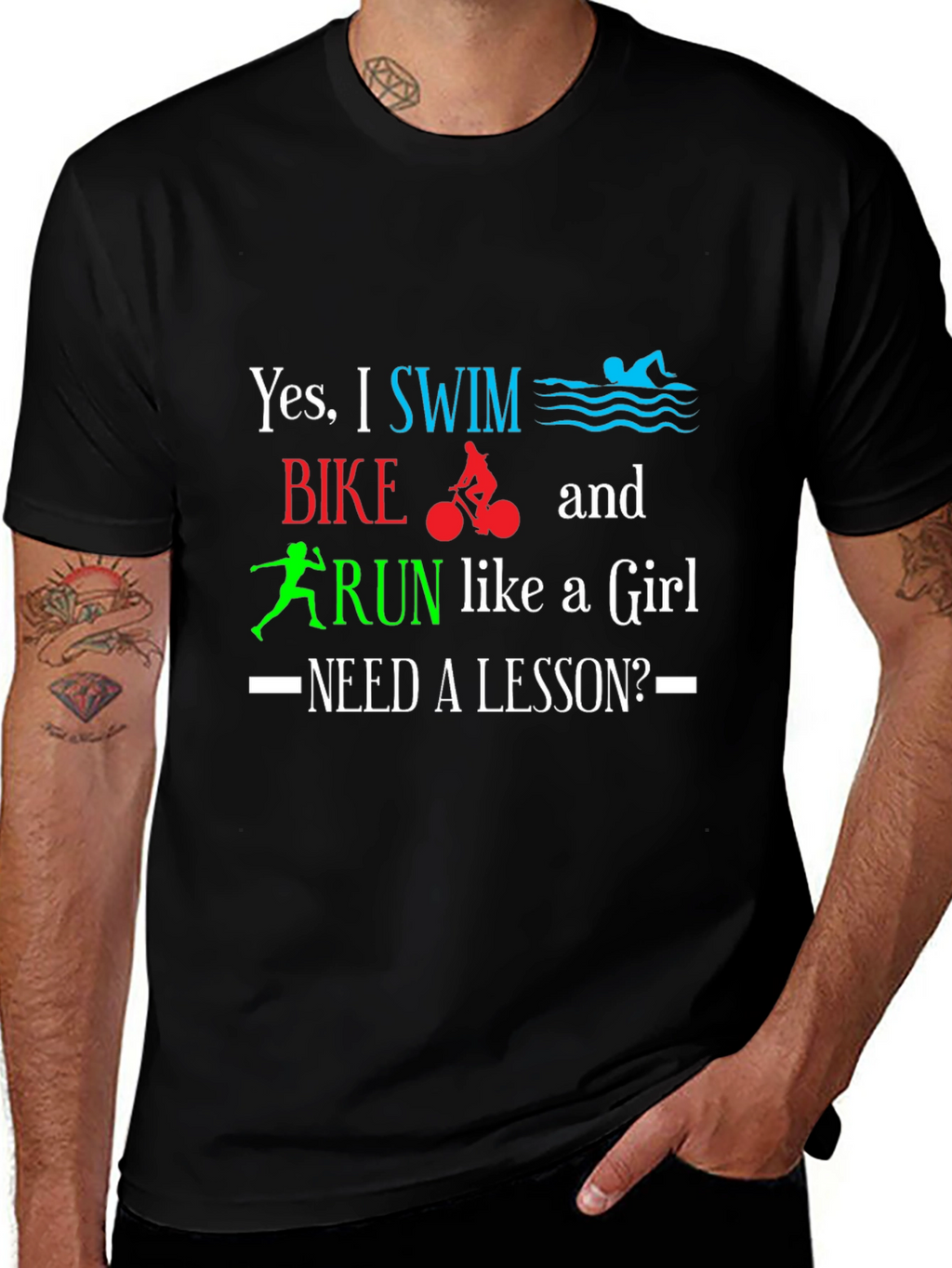 Swim Bike Run Like a Girl T-Shirt